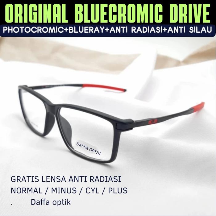 Gambar kacamata minus pria bluecromic drive anti radiasi photocromic pria - HITAM MERAH, PROGRESIF 4IN1 dari DAFFA OPTIK undefined Tokopedia