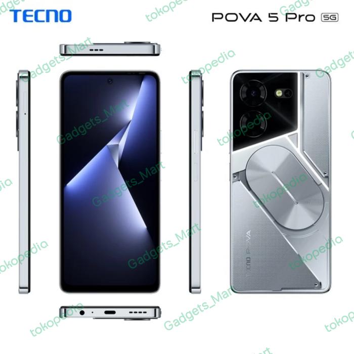 Gambar Tecno Pova 5 Pro 5G 8GB 256GB Garansi Resmi - Silver dari GADGETS_MART BATAM undefined Tokopedia