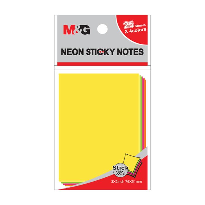 Gambar M&G Sticky Notes Neon Color / M&G Penanda Kertas Neon isi 100 lembar - YS-182 dari M&G - Super Mall undefined Tokopedia