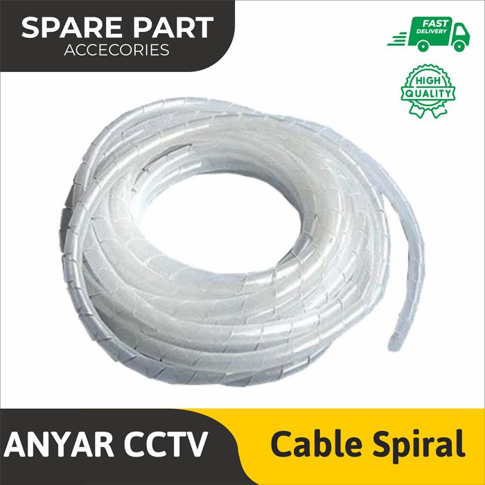 Gambar Spiral Wraping / Pelindung Kabel Spiral Premium / Spiral Kabel - Putih dari ANYAR CCTV undefined Tokopedia