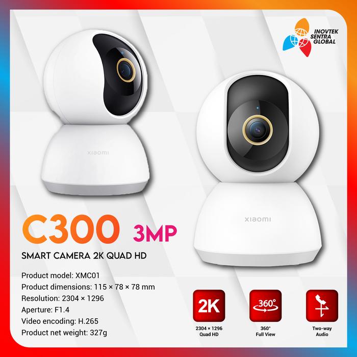 Gambar Xiaomi Mi Smart Camera C300 IP cam HD 2K AI Detect - Garansi Resmi - C300 ONLY dari Inovtek undefined Tokopedia