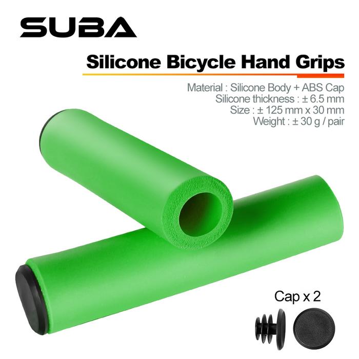 Gambar SUBA Silicone Bicycle Hand Grips - Hand grip sepeda silikon - Hijau dari Duta Kalasuba Nusantara undefined Tokopedia