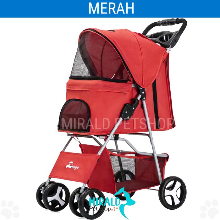 Gambar PET STROLLER KERETA DORONG ANJING KUCING TROLI HEWAN TROLI ANJING - Hitam dari Mirald Petshop undefined 5 Tokopedia