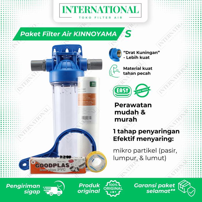 Gambar Filter Air Sumur Lengkap 1 Set / Penjernih Air Toren Keruh Zat Besi - Air Berpasir, Outdoor/Biru dari Toko Filter Air International undefined Tokopedia
