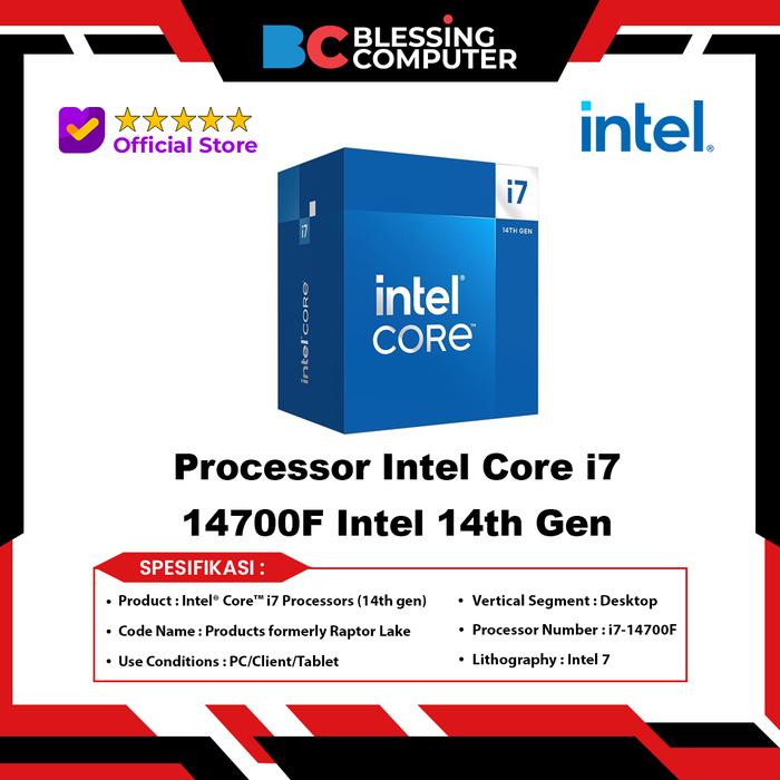 Promo Processor Intel Core i7 14700F Intel 14th Gen Cicil