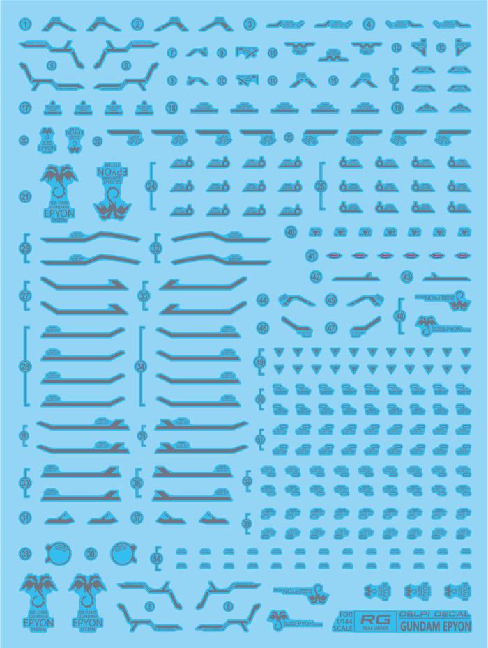 Gambar Water Slide Decal RG Gundam Epyon by DELPI Decal - Normal dari Mecha Addict 1.0 undefined Tokopedia