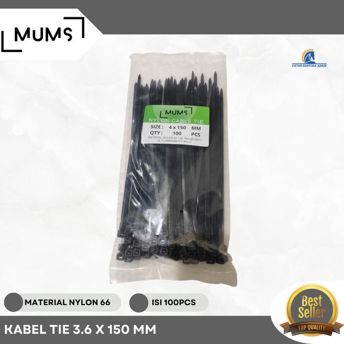 Gambar Kabel Ties 3.6 15cm Cabel Tie Tis Nylon 3,6 x 150mm Model 2.5 x 150 mm - Hitam dari CATUR SENTOSA ABADI 888 undefined Tokopedia