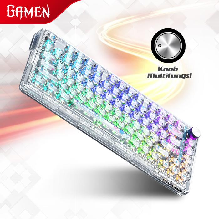 Gambar GAMEN Titan Pro Transparent Gaming Mechanical Keyboard Crystal Switch dari Gamen Fancooler Indonesia undefined Tokopedia