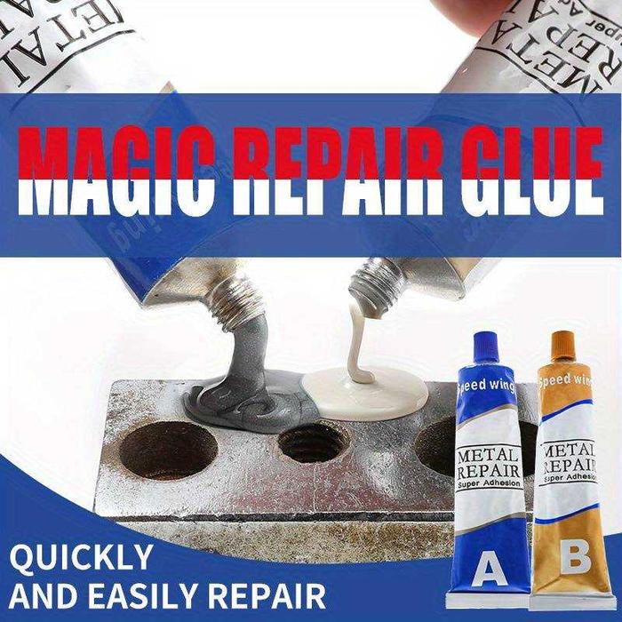 Gambar Lem Besi Aluminium Super Kuat Tahan Panas Epoxy Metal Glue Repair - 100 gr dari Nbxshop Store undefined Tokopedia