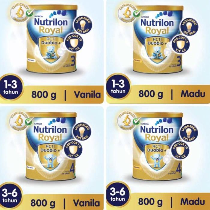 Gambar NUTRILON ROYAL 3 4 ACTI DUOBIO VANILA MADU 800gr - ROYAL 3 MADU dari onefamily store undefined Tokopedia