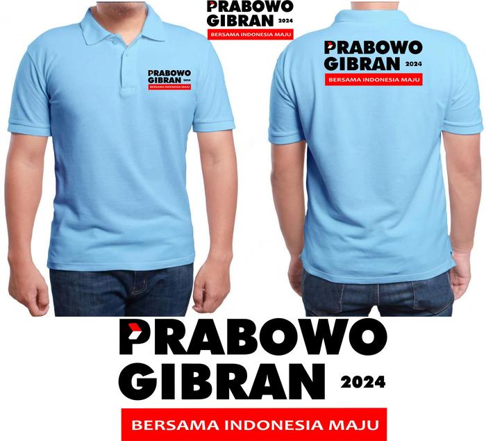 Gambar baju Prabowo gibran warna biru langit - MOTIF 2, XL dari Quinsha Clothing undefined Tokopedia