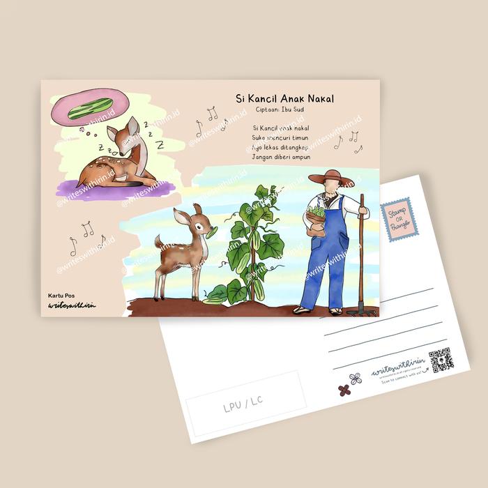 Gambar (writeswithirin) Kartu Pos/ Postcard Cerita Rakyat Indonesia dari writeswithirin undefined 4 Tokopedia
