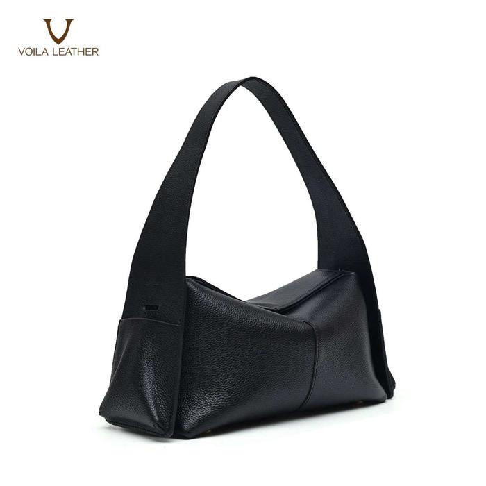 Gambar Shoulder Bag Tas Selempang Wanita Kulit Asli Voila Cameron - Black dari Voila Leather undefined Tokopedia