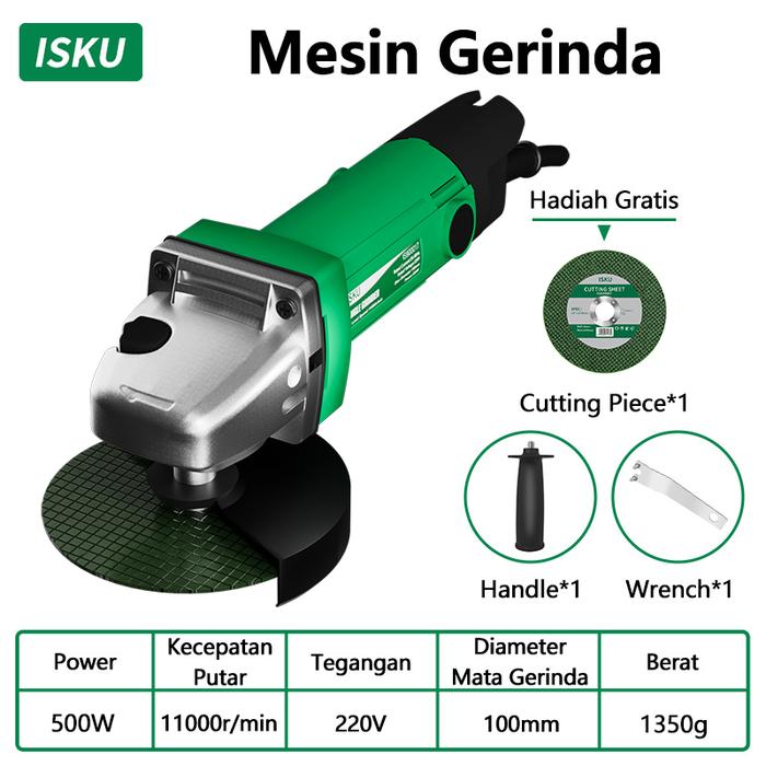 Gambar ISKU mesin gerinda gurinda grinda tangan/grinder free mata potong 710w - 1pcs dari ISKU Tools Official Store undefined Tokopedia