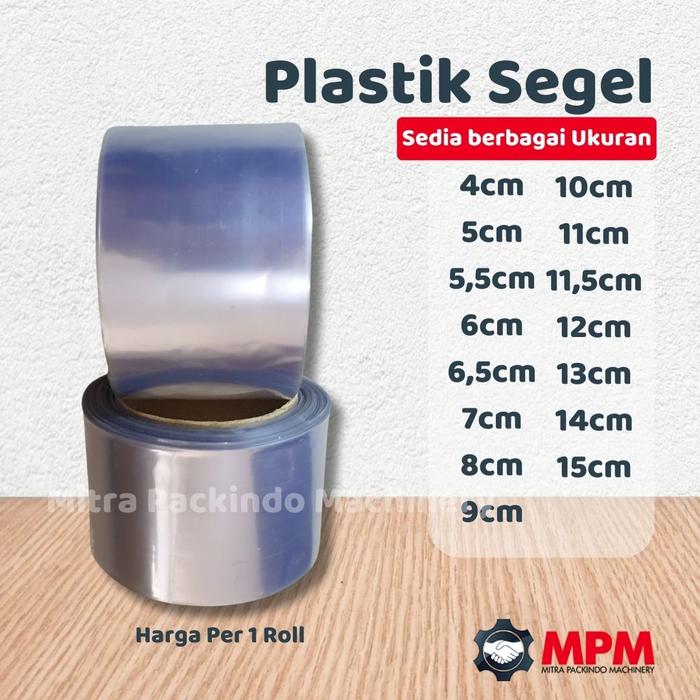 Gambar Plastik segel 7cm, 8cm, 9cm, 10cm, 11cm, 12cm, 13cm s/d 35cm / Shrink - 10cm 1kg dari Mitra Packindo Machinery undefined 4 Tokopedia
