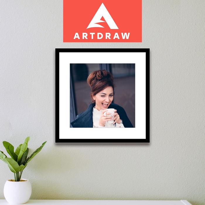 Gambar CETAK FOTO+Exclusive BINGKAI HD 20X20 (Frame tanpa paku tinggal tempel - LIS HITAM PUTIH dari Art.draw undefined Tokopedia