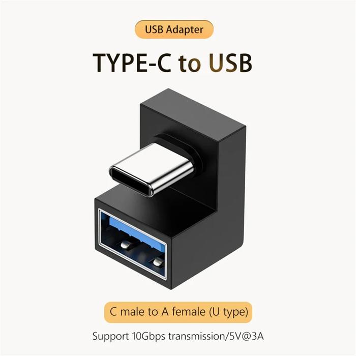 Gambar 90 Degree Elbow Adapter USB Type A Type C 3.1 Converter Fast Charging - G dari AinWare undefined Tokopedia