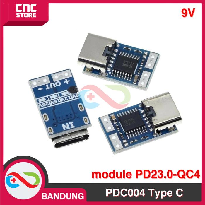 Gambar PDC004-PD TYPE-C PD MODULE PD23.0-QC4 TO DC 9V 12V TRIGGER CHARGER - 9V dari CNC STORE BANDUNG undefined Tokopedia