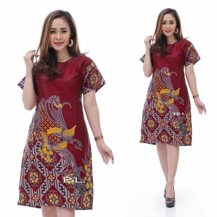 Gambar Terbaru Pakaian Batik Wanita Jumbo Dress Xxxxl / 4L Lengan Pendek - 03, L dari Deka Seller2 undefined Tokopedia
