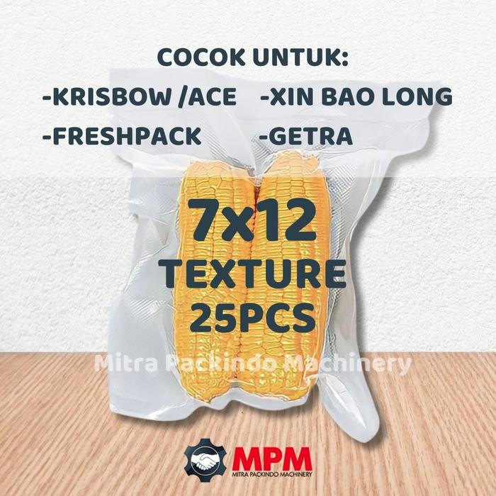 Gambar Plastik Vacum Texture Embos 7x12 cm / Vacuum Bag / Plastic Embossed - isi 25pcs BULAT dari Mitra Packindo Machinery undefined Tokopedia