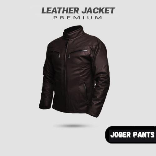 Gambar Jaket Kulit Motor Pria Anti Angin Model Racing / Jaket Touring motor - Coklat Kopi, L dari Joger Pantss undefined Tokopedia