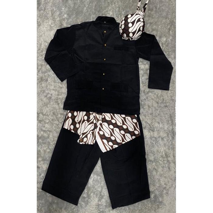 Gambar [Lkk] Baju Adat Basofi Baju Adat Jawa Baju Adat Cak&Ning Baju Karnaval - Hitam, M dari Itsuki All Store undefined Tokopedia