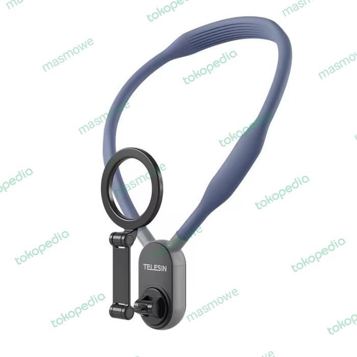 Gambar Telesin Strong Magnetic Neck Holder Mount Smartphone Magsafe Iphone - Biru dari masmowe undefined Tokopedia