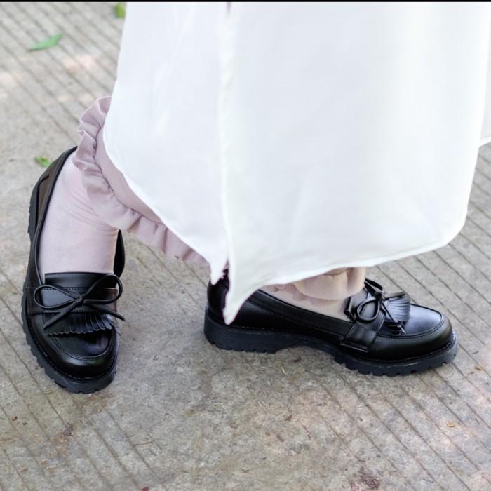 Gambar ORIGINAL Docmart Jumbo Besar / Sepatu Formal Wanita Loafers Big Size - QS555 D, 41 dari Toko Va Big Size undefined Tokopedia
