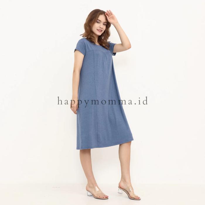 Gambar Baju Menyusui / Baju Hamil / daster / dress hamil Ellen Grey Square - soft denim dari Baju Hamil Menyusui Happymomma undefined Tokopedia