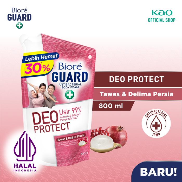 Gambar Biore Guard Deo Protect Tawas & Delima Persia Pouch 800ml -Sabun Mandi dari KAO Indonesia undefined Tokopedia