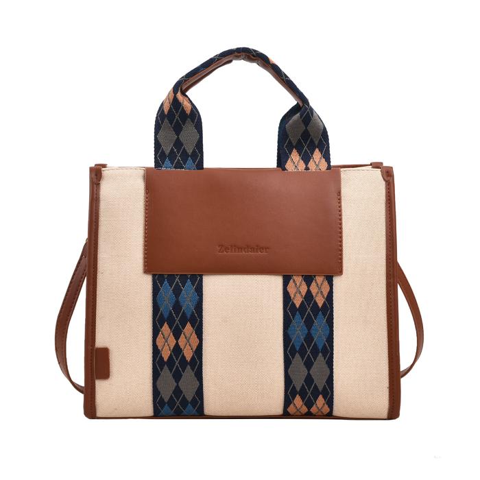 Gambar Tas Tote Bag Wanita ZL1510 - Korean Shoulder Hand Bag Fashion Premium - Brown dari BagStory.. undefined Tokopedia