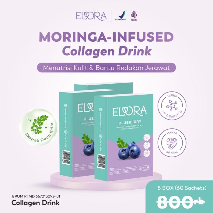 Gambar Moringa-Infused Collagen Drink - Paket Hemat 5 Box (60 Sachet) dari Elora Beauty Store undefined Tokopedia