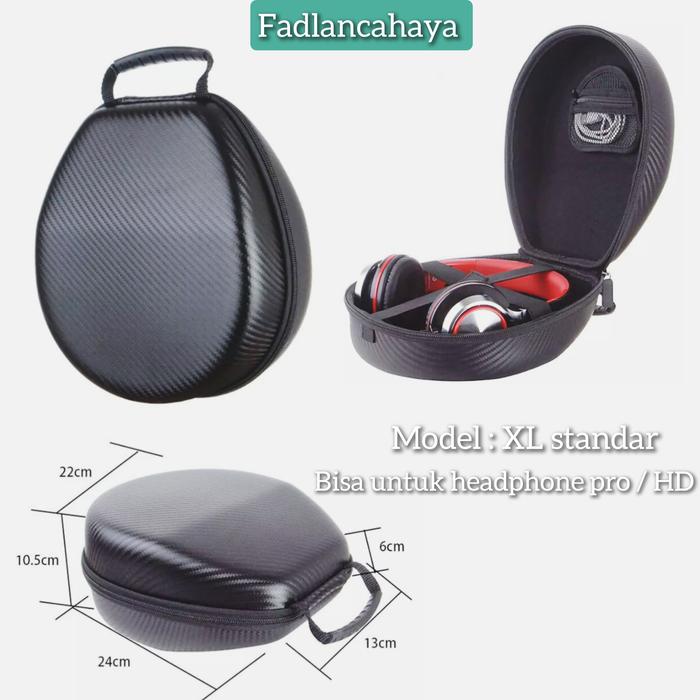 Gambar Hard Case Tas Pelindung Headphone HEADSET - XL Standar dari fadlancahaya undefined Tokopedia