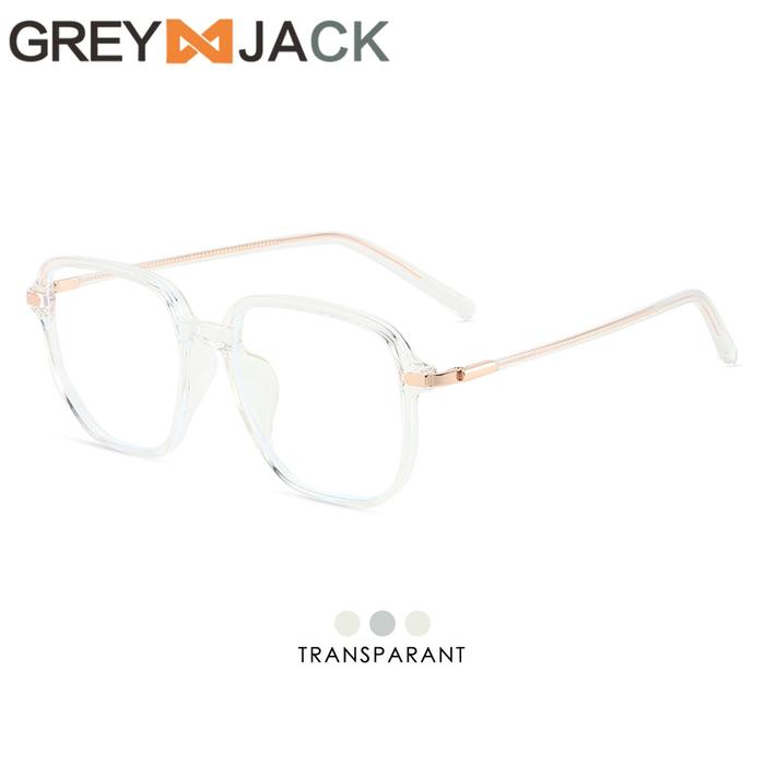 Gambar Grey Jack Kacamata  Antiradiasi Blueray Model Kotak Bahan TR90 822 X - TRANSPARANT, (-) BLUERAY dari Grey Jack Eyewear undefined Tokopedia