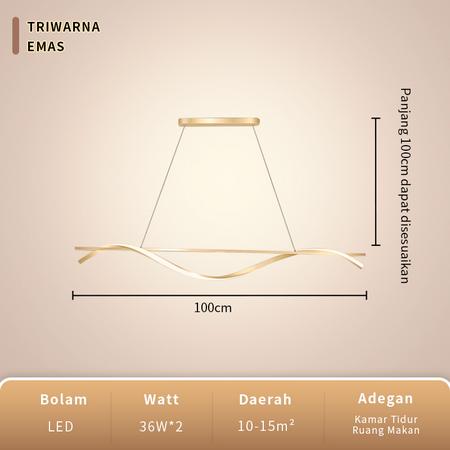 Gambar Lampu Strip Lampu Meja Makan/n Lampu Gantung meja makan/ Lampu Led - 100 cm emas dari Vendido One undefined Tokopedia