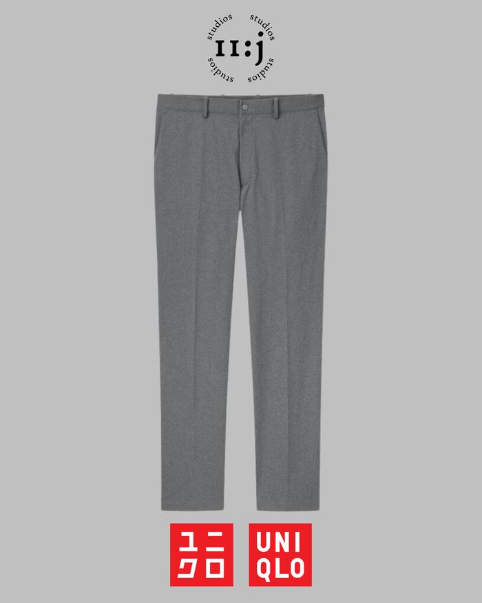 Ultra Stretch Pants Uniqlo Men's Cropped Trousers Uniqlo AIRism Ultra  Stretch Dry-Ex Pants Mens Medium Navy Blue Tapered Jogger