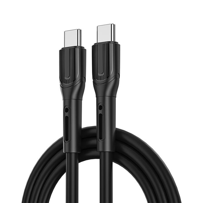 Gambar Cable Data WiWU Armor USB-C to USB-C 100W TPE Charger Fast Charging - 1m, Black dari WiWU Official undefined Tokopedia