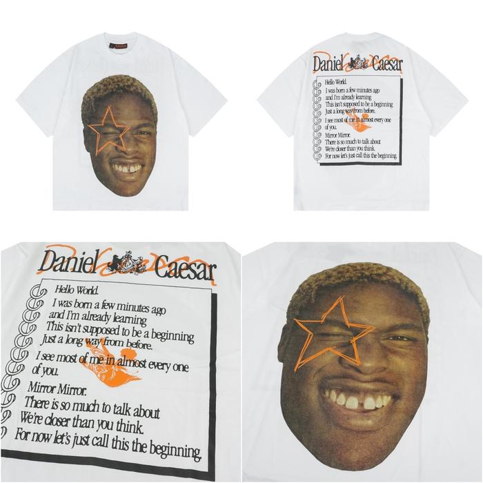 Gambar DANIEL CAESAR BLACK RELAXE FIT TSHIRT // KAOS BAJU PENYANYI HITAM - Putih, S dari SAVEUR MARKET undefined Tokopedia