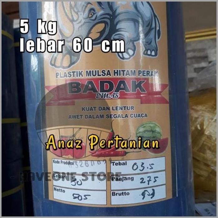 Gambar TERJANGKAU Plastik Mulsa Hitam Perak 5 kg Cap Badak - 60 cm dari Haveone Store undefined Tokopedia
