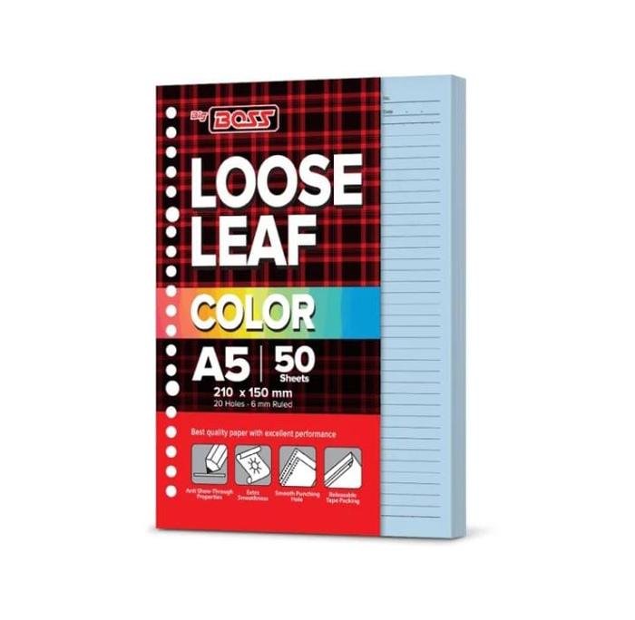 Gambar Isi Binder A5 / Kertas File A5 / Loose Leaf A5 Bigboss 50 lembar Warna - Biru Muda dari Dunia Belajarku undefined Tokopedia