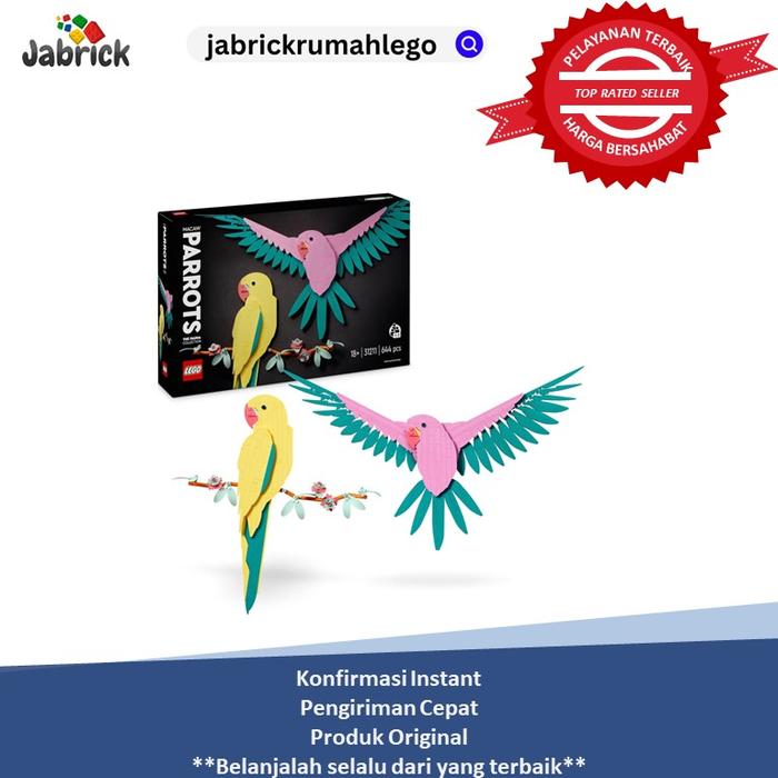 Gambar LEGO 31211 Art The Fauna Collection – Macaw Parrots, Wall Artwork dari Jabrick Rumah LEGO undefined Tokopedia