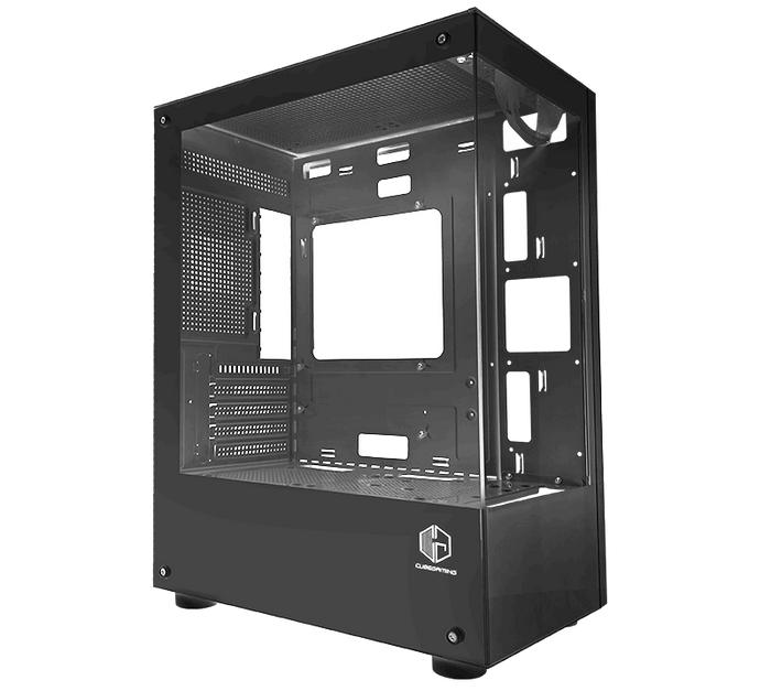 Gambar Cube Gaming ZUARV | CASING MICRO ATX Gaming DOUBLE VIEW BLACK& WHITE - Hitam dari desktop1 undefined Tokopedia
