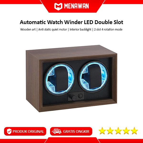 Gambar Automatic Watch Winder Kabinet Mesin Alat Pemutar Jam Tangan Otomatis - 2 Slot LED dari Menawan-id undefined Tokopedia