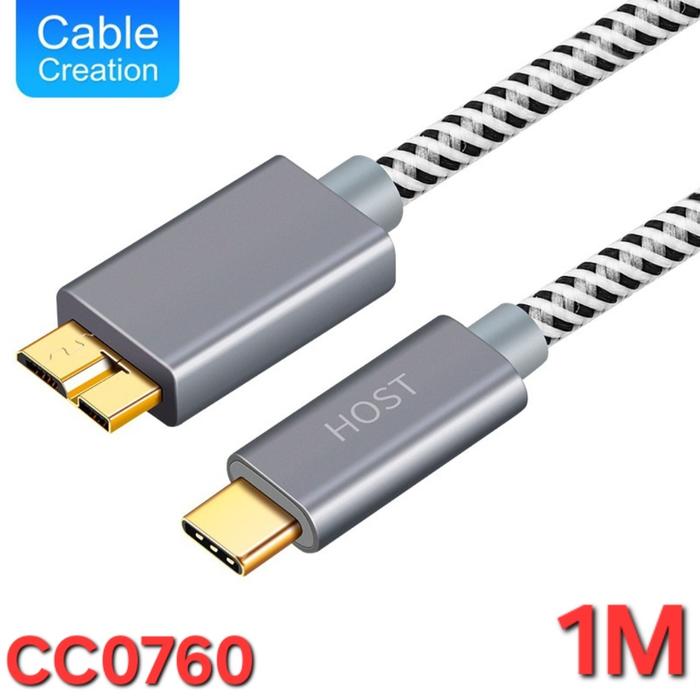 Jual CABLE CREATION CC0760 Type-C to Micro B USB 3.1 10gbps 3A Ext HDD ...