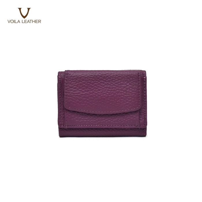 Gambar Dompet Wanita 3fold Kulit Asli Voila Maia - Purple  dari Voila Leather undefined Tokopedia