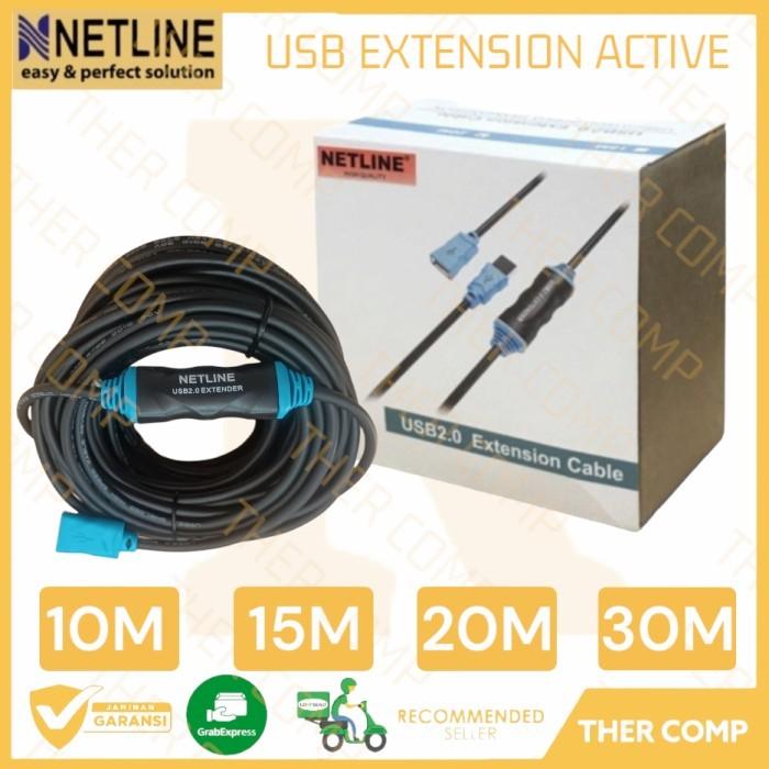 Gambar Netline USB Extension Aktif 10 Meter USB 2.0 & USB 3.0 Extender Active - 10m putih dari TheR Comp undefined Tokopedia