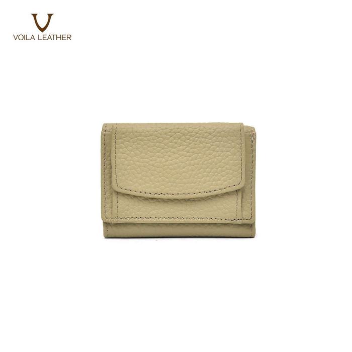 Gambar Dompet Wanita 3fold Kulit Asli Voila Maia - Green dari Voila Leather undefined Tokopedia