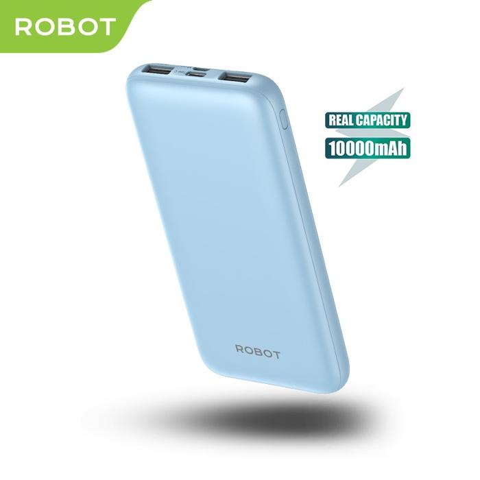 Gambar Powerbank Robot RT12 10000mAh Dual Input Output - BLUE dari Els Computer undefined Tokopedia