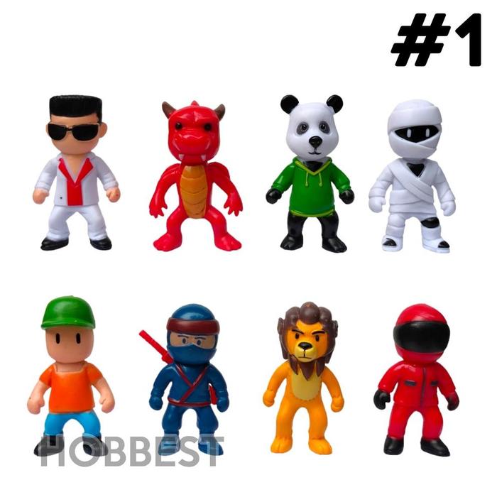 Gambar Action Figure STUMBLE GUYS set isi 8 pcs - Miniatur Topper Kue - set #1 dari Kedai Jhoinwit undefined Tokopedia