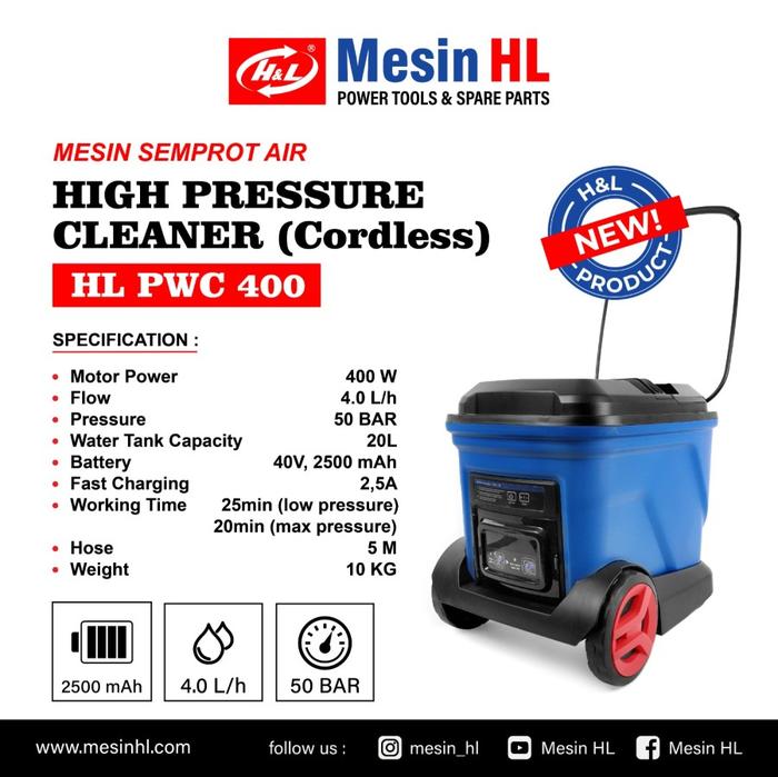 Gambar Mesin Steam Cuci Mobil Jet Cleaner/ Cuci Steam/ High Pressure Cordless - HYBRID70 dari PMU ONLINE undefined 4 Tokopedia